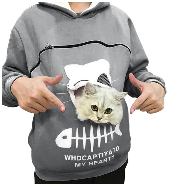 https://domiclv.com › products › women-hoodie-sweatshirt-with-cat-pet-pocket-design-long-sleeve-sweater-cat-outfit

