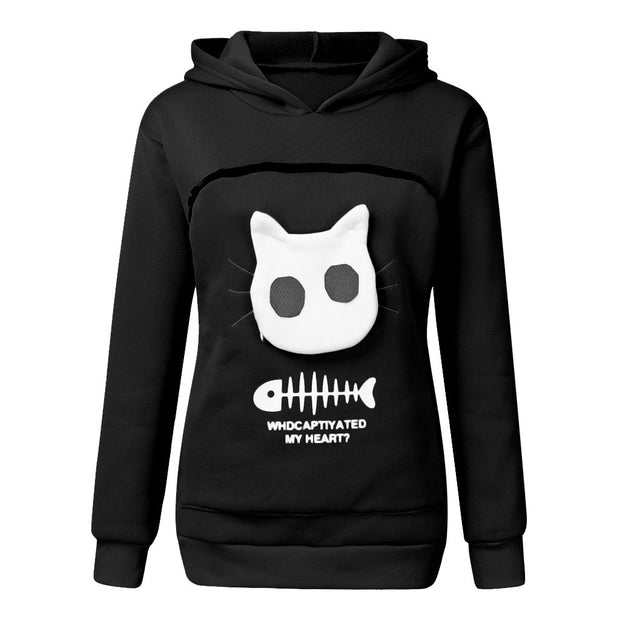 https://domiclv.com › products › women-hoodie-sweatshirt-with-cat-pet-pocket-design-long-sleeve-sweater-cat-outfit

