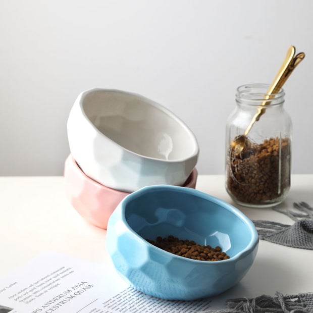 Oblique Mouth Pet Bowl Cat & Dog Food Feeding Bowl