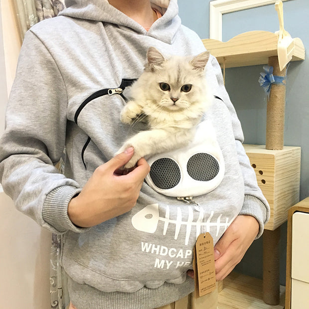 https://domiclv.com › products › women-hoodie-sweatshirt-with-cat-pet-pocket-design-long-sleeve-sweater-cat-outfit

