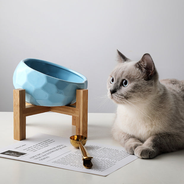Oblique Mouth Pet Bowl Cat & Dog Food Feeding Bowl
