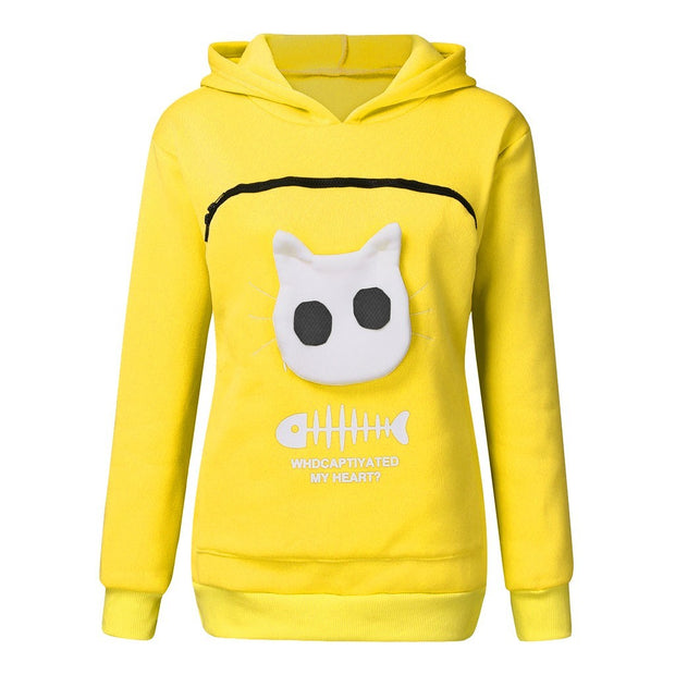 https://domiclv.com › products › women-hoodie-sweatshirt-with-cat-pet-pocket-design-long-sleeve-sweater-cat-outfit

