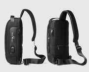 Men's Chest Bag Waterproof Crossbody Bag Multifunction Anti-theft Travel Bags Shoulder Bag Male USB Charging Pouch for Man