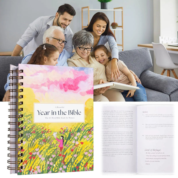 A Beautiful Year in the Bible – 52 Week Christian Journal for Women | Prayer & Bible Study Notebook, Faith Devotional Journal